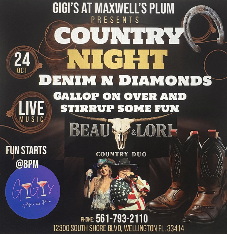 Country Night with Beau & Lori LIVE at Gigi's, Maxwell's Plum